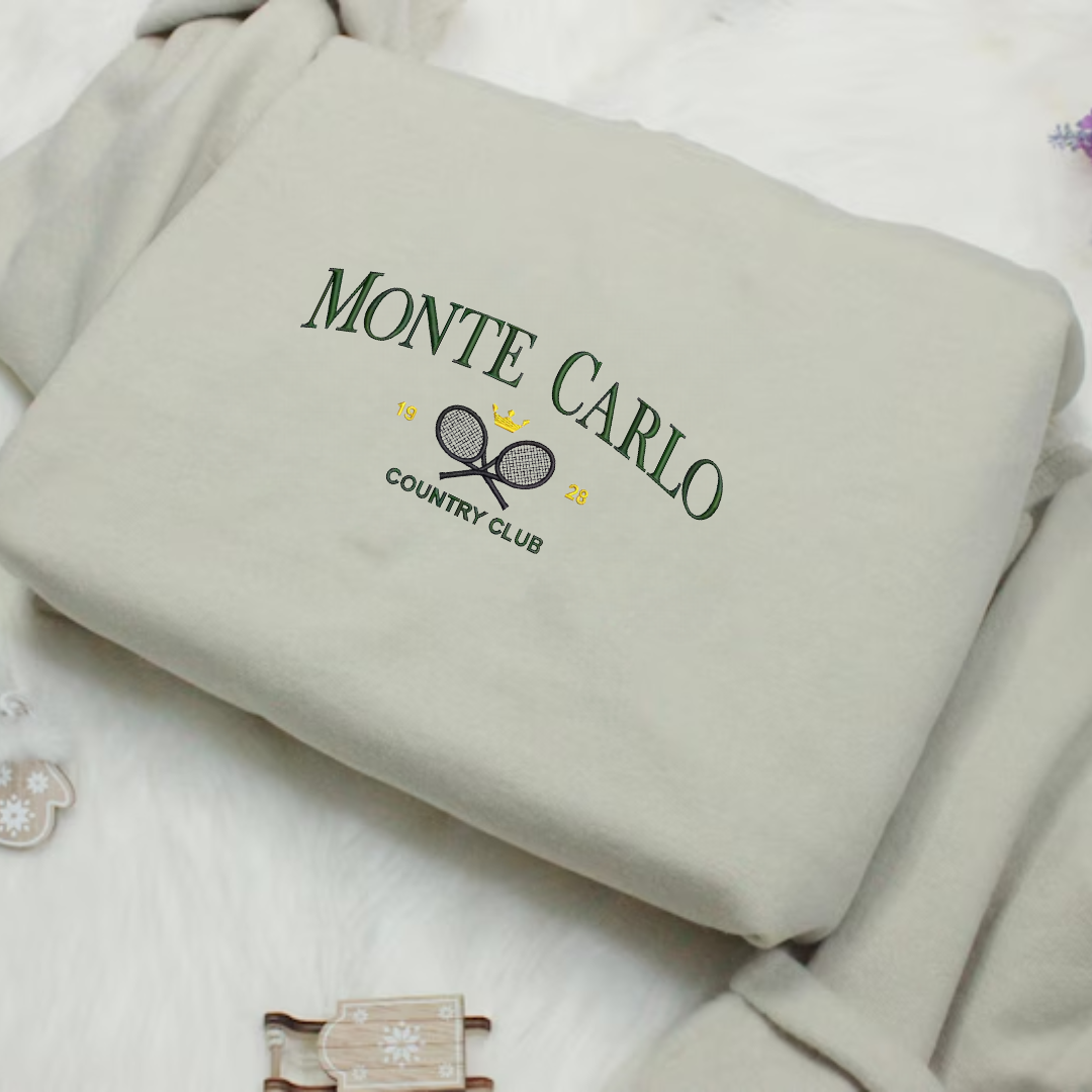 Sweat Monte Carlo - Broderie